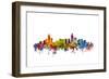 Charlotte North Carolina Skyline-Michael Tompsett-Framed Art Print