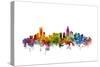 Charlotte North Carolina Skyline-Michael Tompsett-Stretched Canvas