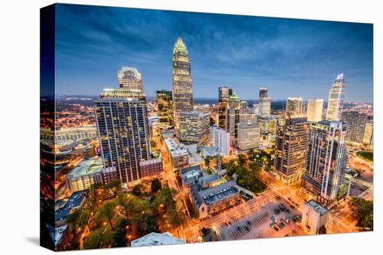 Charlotte, North Carolina, USA Uptown Cityscape.-SeanPavonePhoto-Stretched Canvas