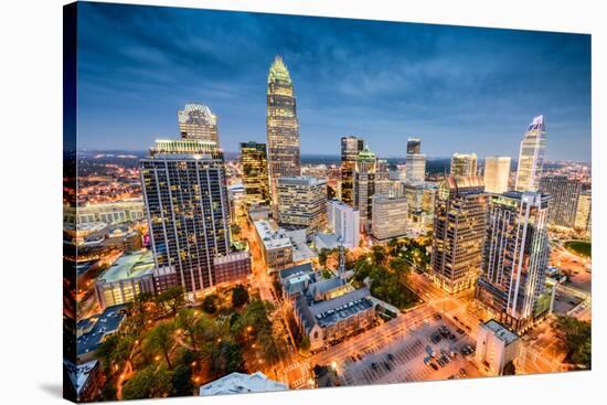 Charlotte, North Carolina, USA Uptown Cityscape.-SeanPavonePhoto-Stretched Canvas