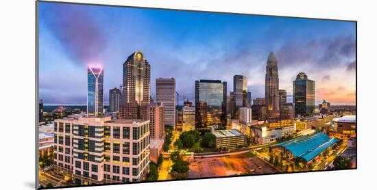 Charlotte, North Carolina, USA Uptown Skyline Panorama-Sean Pavone-Mounted Photographic Print