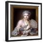 Charlotte Philippine De Chatre De Cange, Marquise De Lamure (Pastel on Blue Paper)-Charles Antoine Coypel-Framed Giclee Print