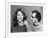 Charlotte Rampling and Woody Allen STARDUST MEMORIES, 1980 directed by Woody Allen (b/w photo)-null-Framed Photo