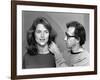 Charlotte Rampling and Woody Allen STARDUST MEMORIES, 1980 directed by Woody Allen (b/w photo)-null-Framed Photo