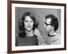 Charlotte Rampling and Woody Allen STARDUST MEMORIES, 1980 directed by Woody Allen (b/w photo)-null-Framed Photo