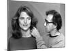 Charlotte Rampling and Woody Allen STARDUST MEMORIES, 1980 directed by Woody Allen (b/w photo)-null-Mounted Photo