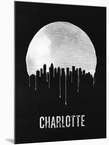 Charlotte Skyline Black-null-Mounted Art Print