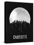 Charlotte Skyline Black-null-Stretched Canvas