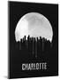 Charlotte Skyline Black-null-Mounted Art Print