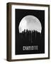 Charlotte Skyline Black-null-Framed Art Print