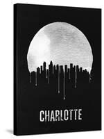 Charlotte Skyline Black-null-Stretched Canvas