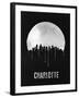 Charlotte Skyline Black-null-Framed Art Print