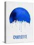 Charlotte Skyline Blue-null-Stretched Canvas