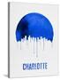 Charlotte Skyline Blue-null-Stretched Canvas