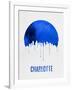 Charlotte Skyline Blue-null-Framed Art Print