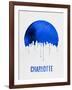 Charlotte Skyline Blue-null-Framed Art Print