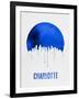 Charlotte Skyline Blue-null-Framed Art Print