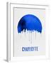 Charlotte Skyline Blue-null-Framed Art Print