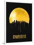 Charlotte Skyline Yellow-null-Framed Premium Giclee Print