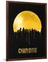 Charlotte Skyline Yellow-null-Framed Premium Giclee Print