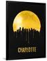 Charlotte Skyline Yellow-null-Framed Premium Giclee Print