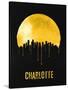 Charlotte Skyline Yellow-null-Stretched Canvas