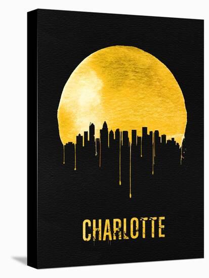 Charlotte Skyline Yellow-null-Stretched Canvas