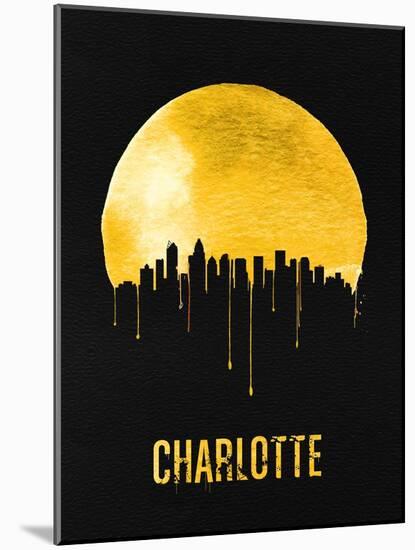 Charlotte Skyline Yellow-null-Mounted Art Print