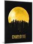 Charlotte Skyline Yellow-null-Mounted Art Print