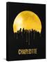Charlotte Skyline Yellow-null-Framed Stretched Canvas