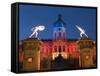 Charlottenburg Palace (Schloss Charlottenburg) at Night, Berlin, Germany, Europe-Stuart Black-Framed Stretched Canvas