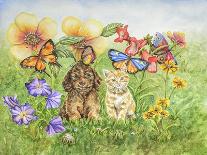 Blue Wing, Swallowtail and Poppies-Charlsie Kelly-Giclee Print