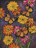 Monarchs, Nasturtiums and Morning Glories-Charlsie Kelly-Giclee Print