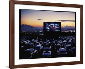 Charlton Heston as Moses in Motion Picture "The Ten Commandments" Shown at Drive in Movie Theater-J. R. Eyerman-Framed Photographic Print