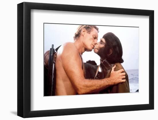 Charlton Heston; Kim Hunter. "Planet of the Apes" [1968], Directed by Franklin J. Schaffner.-null-Framed Premium Photographic Print