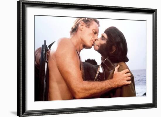 Charlton Heston; Kim Hunter. "Planet of the Apes" [1968], Directed by Franklin J. Schaffner.-null-Framed Photographic Print