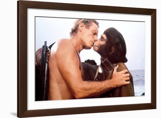 Charlton Heston; Kim Hunter. "Planet of the Apes" [1968], Directed by Franklin J. Schaffner.-null-Framed Photographic Print