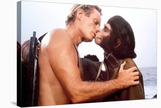 Charlton Heston; Kim Hunter. "Planet of the Apes" [1968], Directed by Franklin J. Schaffner.-null-Stretched Canvas