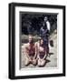 Charlton Heston; Linda Harrison. "Planet of the Apes" [1968], Directed by Franklin J. Schaffner.-null-Framed Photographic Print