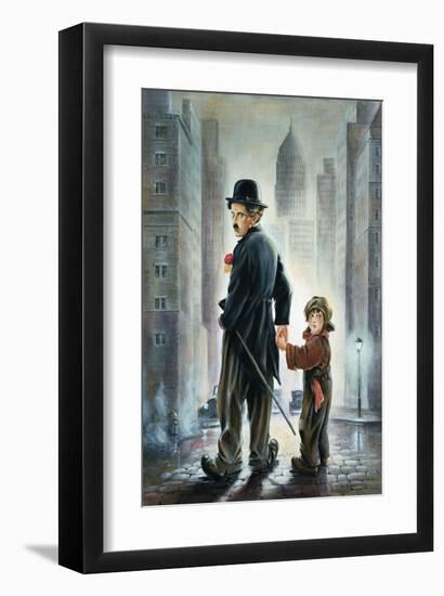 Charly Chaplin 6-Renate Holzner-Framed Art Print