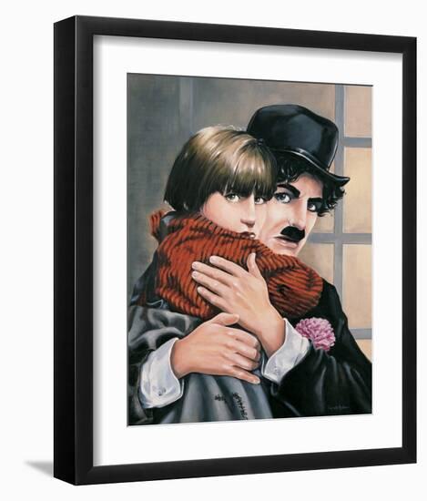 Charly Chaplin - the Kid-Renate Holzner-Framed Art Print