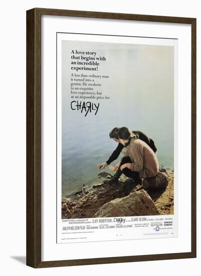 Charly, US poster, Claire Bloom, Cliff Robertson, 1968-null-Framed Art Print