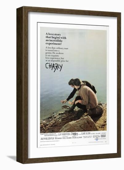 Charly, US poster, Claire Bloom, Cliff Robertson, 1968-null-Framed Art Print