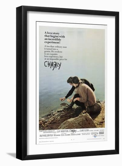 Charly, US poster, Claire Bloom, Cliff Robertson, 1968-null-Framed Art Print