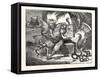 Charmer of Serpents: Indian Jugglers Exhibiting Tamed Snakes-null-Framed Stretched Canvas