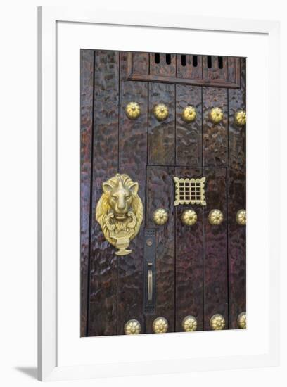 Charming entry door, Cartagena, Colombia.-Jerry Ginsberg-Framed Premium Photographic Print