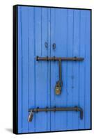 Charming entry door, Cartagena, Colombia.-Jerry Ginsberg-Framed Stretched Canvas