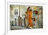 Charming Old Streets of Medieval Towns of Tuscany. Artistic Picture-Maugli-l-Framed Photographic Print