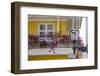 Charming Old World balconies, Cartagena, Colombia.-Jerry Ginsberg-Framed Photographic Print