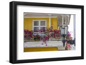 Charming Old World balconies, Cartagena, Colombia.-Jerry Ginsberg-Framed Photographic Print